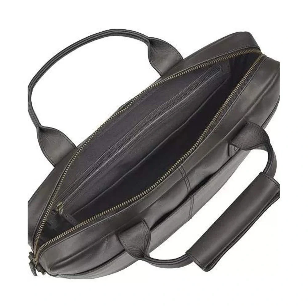 Johnston & Murphy Briefcase Mens Leather Laptop Business Bag Black‎ OS